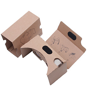 baratos Óculos VR-cartão de DIY realidade virtual vidros 3d vr tookit (versão atualizada lente de 34 mm)