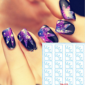 baratos Adesivos para Unhas-5 Nail Art Sticker Diecut Manicure Stencil maquiagem Cosméticos Prego Design Arte
