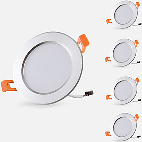 baratos Luminárias Pingente-5pçs 5 W 500 lm 10 Contas LED Instalação Fácil Encaixe Lâmpada de Embutir Downlight de LED Branco Quente Branco Frio 85-265 V Lar / Escritório Quarto de Criança Cozinha / 5 pçs / RoHs / CE
