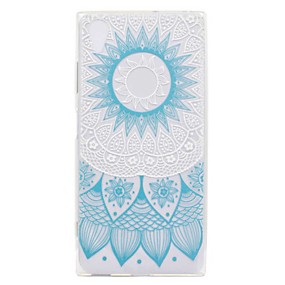 baratos Xperia XA2 Ultra-Capinha Para Sony Xperia XA2 Ultra / Xperia XA2 / Xperia XZ1 Compact Transparente / Estampada Capa traseira Flor Macia TPU