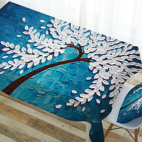 baratos Toalhas de mesa-Moderna Quadrada Toalhas de Mesa Floral Geométrica Decorações de mesa 1 pcs