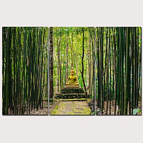 baratos Estampadas-Estampado Estampados de Lonas Esticada - Religioso Moderno Modern 3 Painéis Art Prints