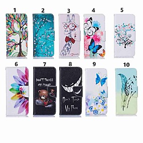 baratos Redmi Note 6 Pro-caso para xiaomi pocophone f1 / redmi nota 7 magnética / flip / com suporte de casos de corpo inteiro árvore / flor / borboleta pu couro para redmi nota 6 pro / redmi k20 / xiaomi a2 lite / redmi 7 /