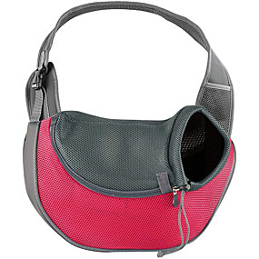 baratos Suprimentos Para Animais De Estimação-Gato Cachorro Tranportadoras e Malas frente Backpack Tecido Animais de Estimação Cestos Sólido Portátil Respirável Verde Azul Rosa claro