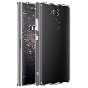 baratos Sony-Capinha Para Sony Sony Xperia L3 / Xperia L2 Anti-poeira / Ultra-Fina / Transparente Capa traseira Sólido TPU