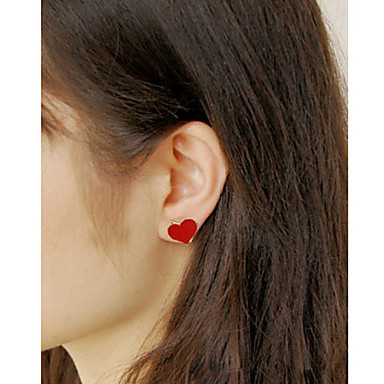 Earring Stud Earrings Jewelry Women Daily Alloy Black / White / Red