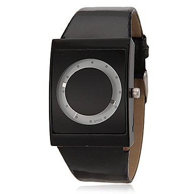 Women's Creative Rectangle Dial PU Band Quartz Wrist Watch (Assorted ...