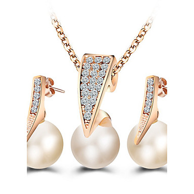Women S Pearl Synthetic Diamond Jewelry Set Imitation Women S Pearl Synthetic Diamond Jewelry Set Imitation Rhinestone Ball Las