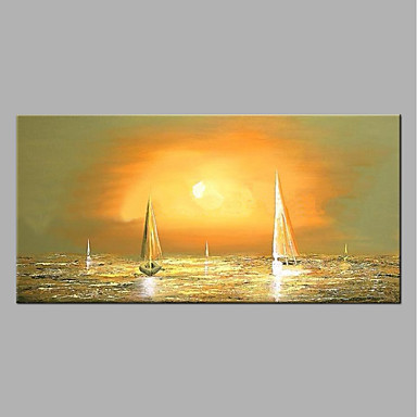 baratos Arte de parede-Pintura a Óleo Pintados à mão - Abstrato Modern Sem armação interna / Lona Laminada