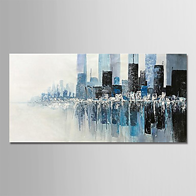 baratos Arte de parede-Pintura a Óleo Pintados à mão - Abstrato Modern Sem armação interna / Lona Laminada