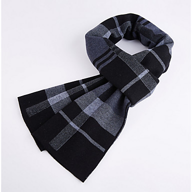 baratos Acessórios de Inverno-Homens Básico Retângular - Franjas Estampa Colorida