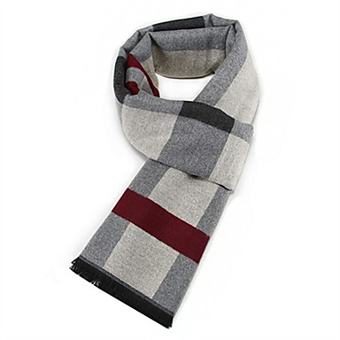 baratos Acessórios de Inverno-Homens Básico Retângular - Em Cruz Listrado / Geométrica / Estampa Colorida